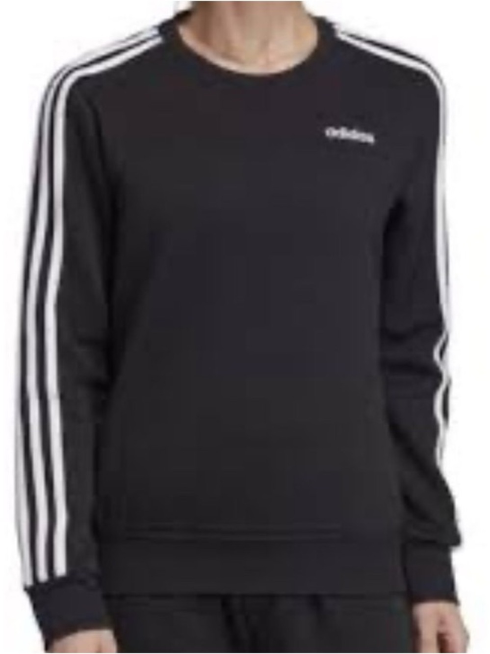 ADIDAS Climalite 3 Stripe Crewneck Lightweight Pullover Sweatshirt Medium